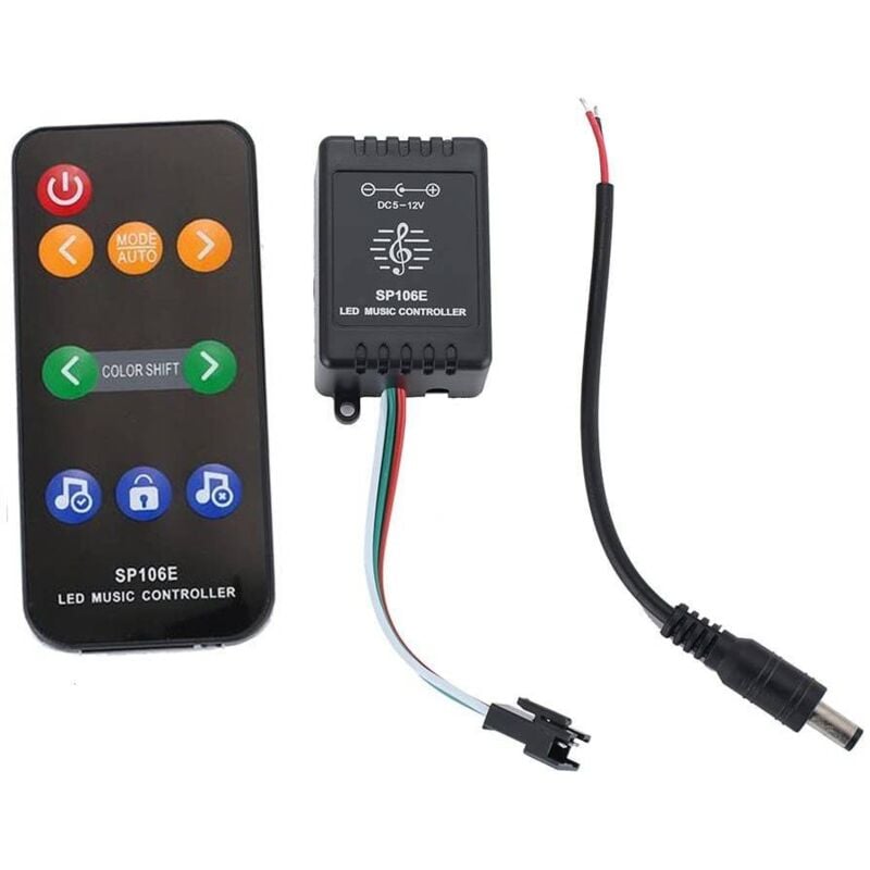 foto del prodotto controller musicale led ic pixel rgb rgbw con telecomando 5 12v