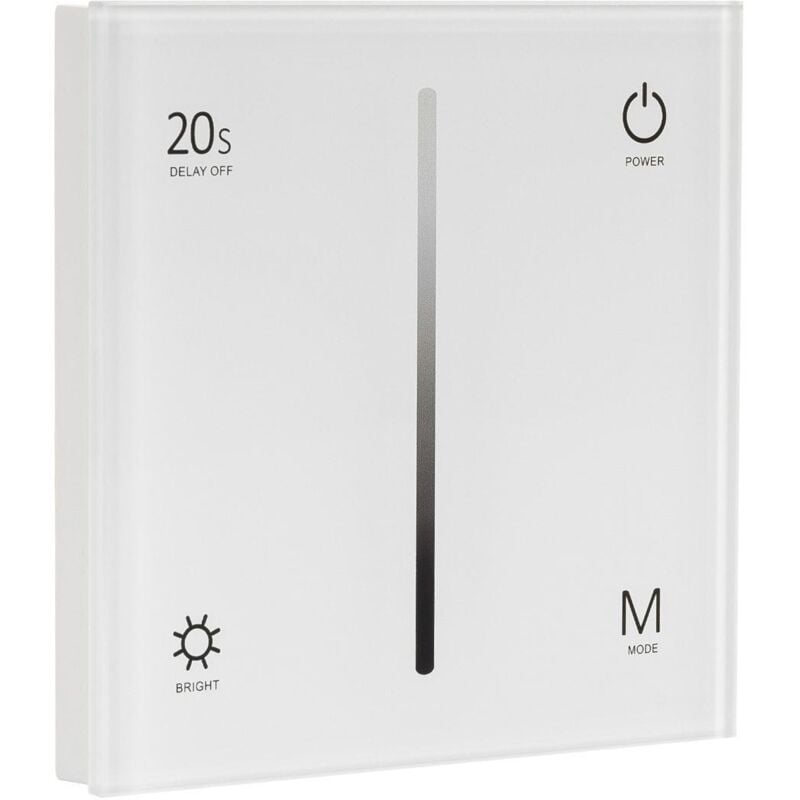 foto del prodotto controller regolatore touch a parete per striscia led monocolore 12 48v dc rf monocolore