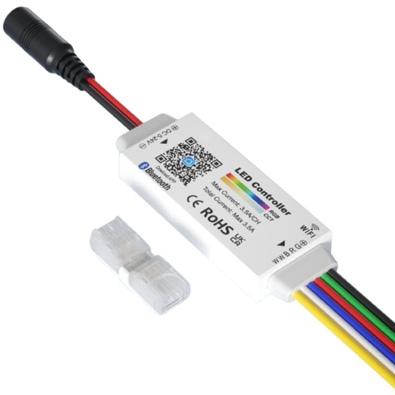 foto del prodotto controller regolatore wi-fi striscia led rgb 5 24v dc rgb