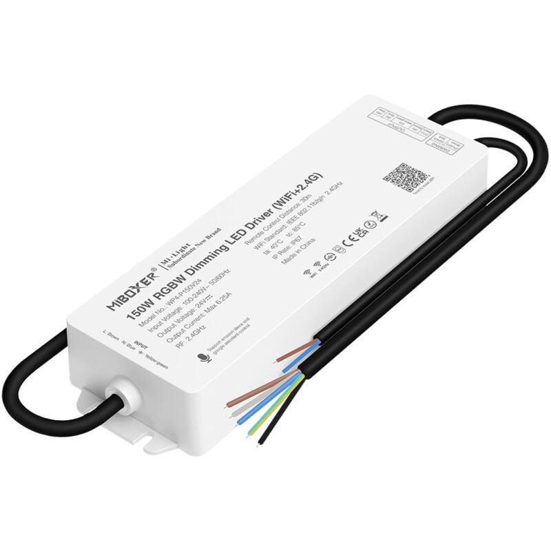foto del prodotto controller strisce led rgb rgbw con alimentatore 150w 24v dc 
