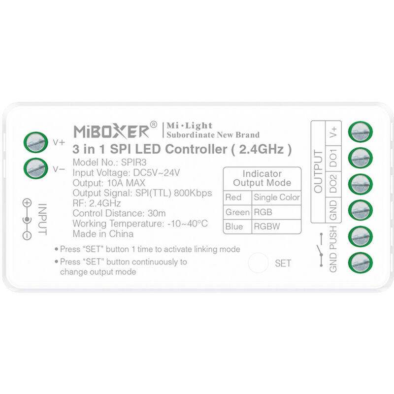 foto del prodotto controller strisce led spi ic monocolore rgb rgbw 5 24v
