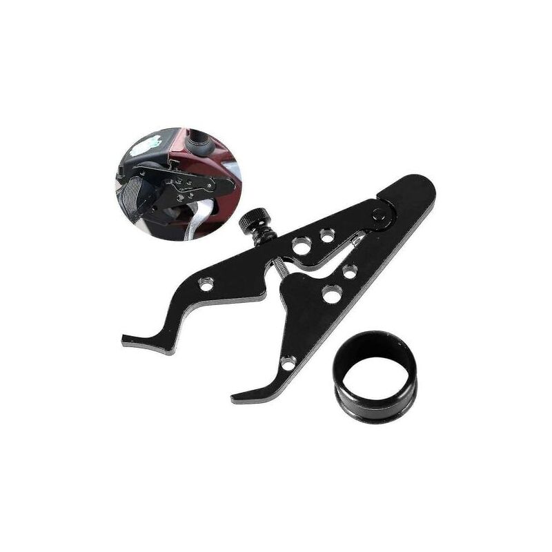 foto del prodotto controllo della velocità di crociera per motociclette, assistenza all'acceleratore, blocco motore, maniglia del morsetto per il controllo della velocità di crociera con anello in silicone per la maggi
