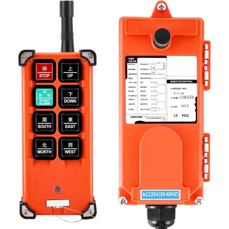 foto del prodotto controllo gru 220v telecomando wireless f21 e1b radiocomando palan per sollevamento, gru, argano