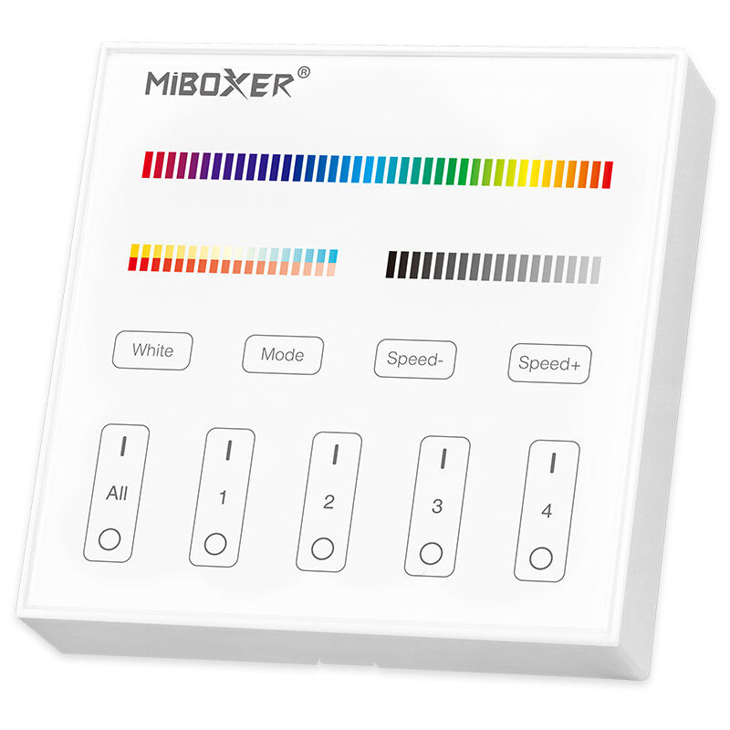 foto del prodotto controllo remoto frequenza senza fili 4 zone bianche rgb cct b4