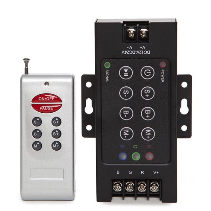 foto del prodotto controllore rgb rf 24vdc 576w telecomando