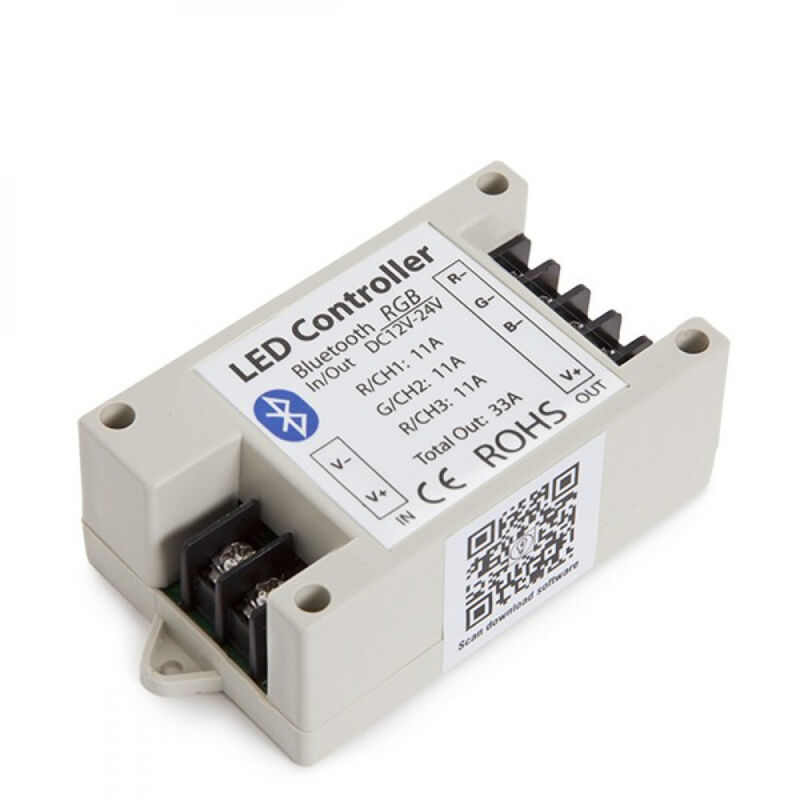 foto del prodotto controllore striscia led rgb bluetooth smartphone 12 24vdc 400 800w
