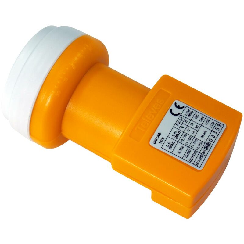 foto del prodotto convertirore lnb singolo universal 7475 offset ha va hb vb g58db televes