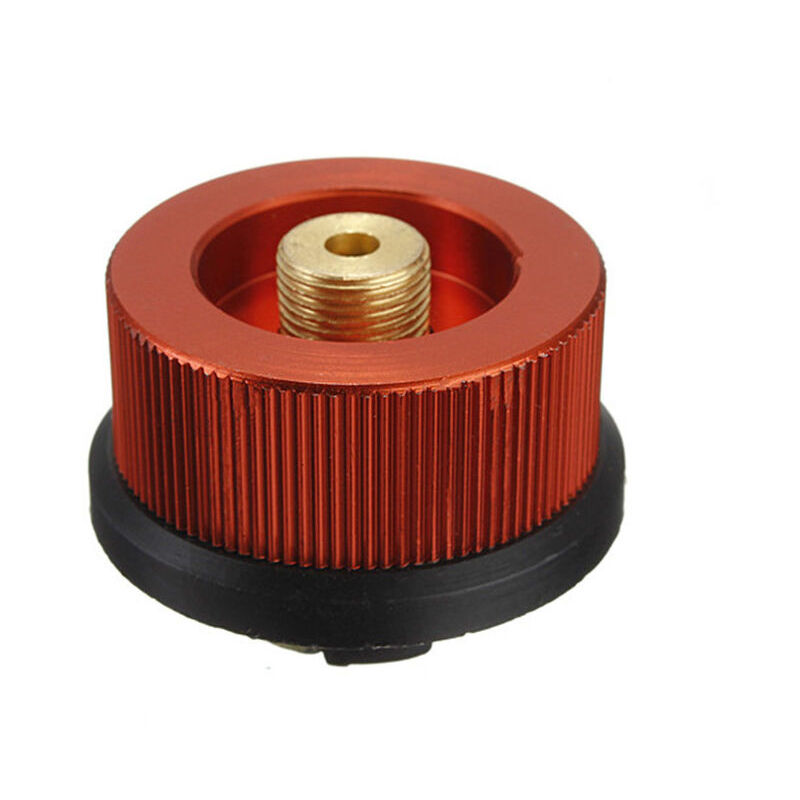 foto del prodotto convertitore a quattro connettori per escursionismo, campeggio, fornello da esterno, bruciatore a gas piatto