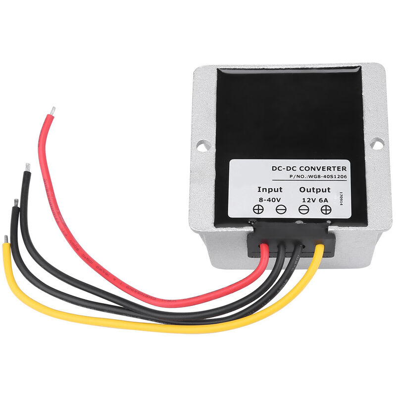 foto del prodotto convertitore buck boost, dc 8v40v a 12v 6a 72w modulo regolatore di tensione convertitore buck boost automatico dewin