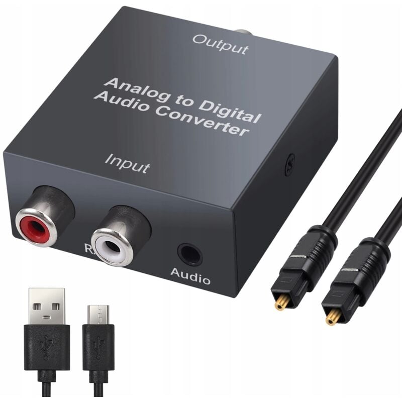 foto del prodotto convertitore cinch 2xrca a toslink analogico digitale