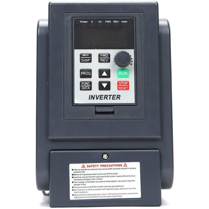 foto del prodotto convertitore di frequenza vfd, 0,75 kw, monofase, regolatore di velocit variabile e capacit di invertimento, regolabile per la regolazione del
