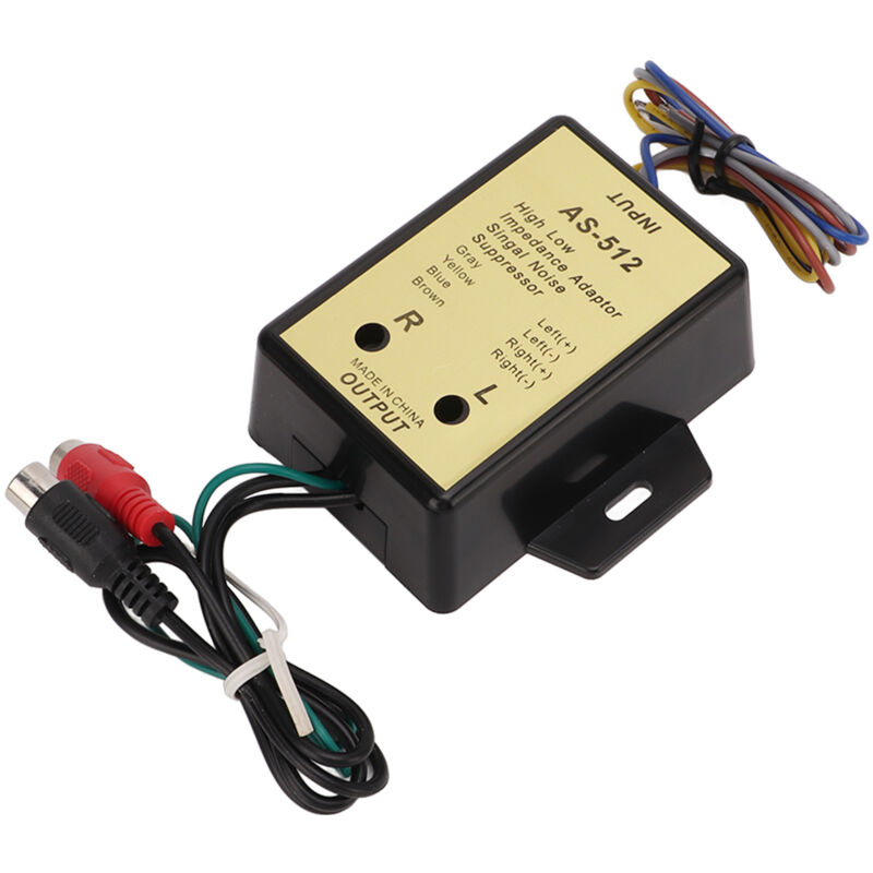 foto del prodotto convertitore di uscita a livello di altoparlante audio con adattatore ad impedenza alta e bassa linea a 2 canali eosnow