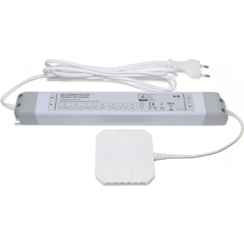 foto del prodotto convertitore led 230 v 24 v 120 w 300 mm l s