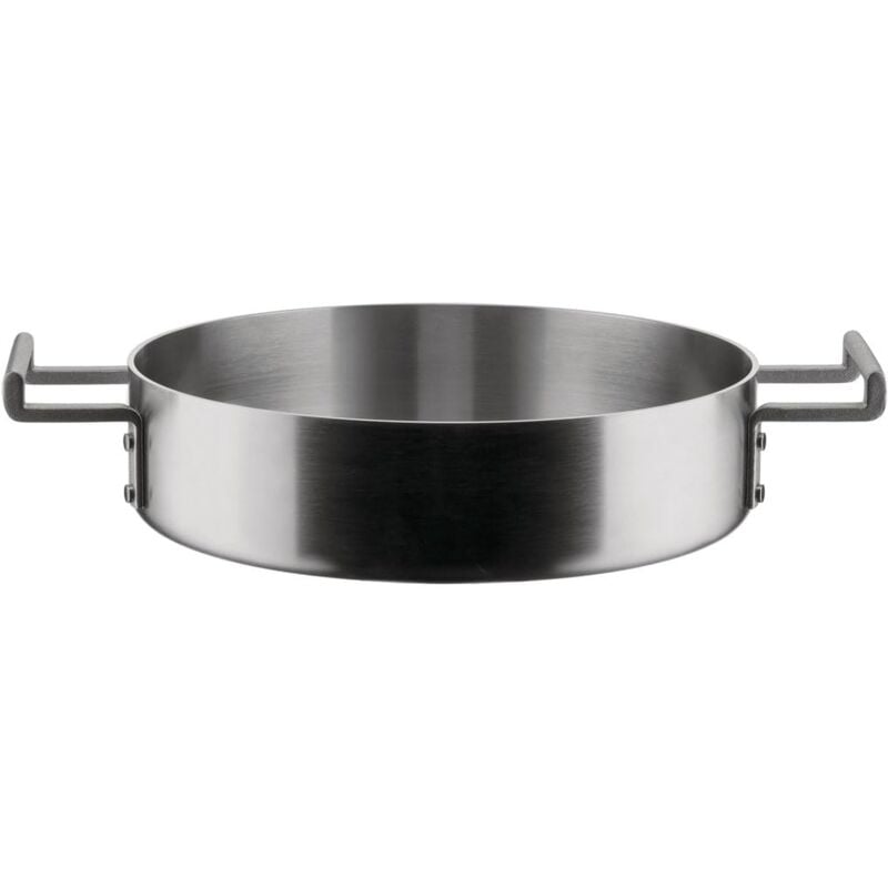 foto del prodotto convivio dc102 24 casseruola bassa a due manici in trilamina di design, adatta a induzione, in acciaio inossidabile e pvd con fondo in acciaio