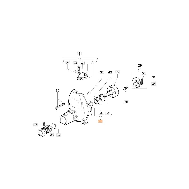 foto del prodotto convogliatore decespugliatore modelli 446bp originale emak 61042024cr