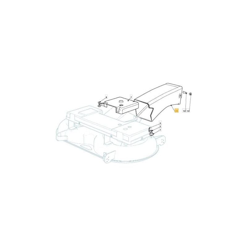 foto del prodotto convogliatore plastica tc trattorino rasaerba tagliaerba castelgarden 25108009 1