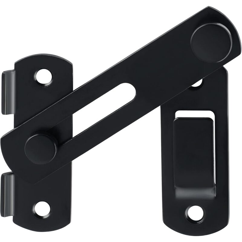 foto del prodotto coocheer chiusura per porta scorrevole con viti per porte, finestre, armadi e giardini, finitura nero opaco, acciaio inossidabile