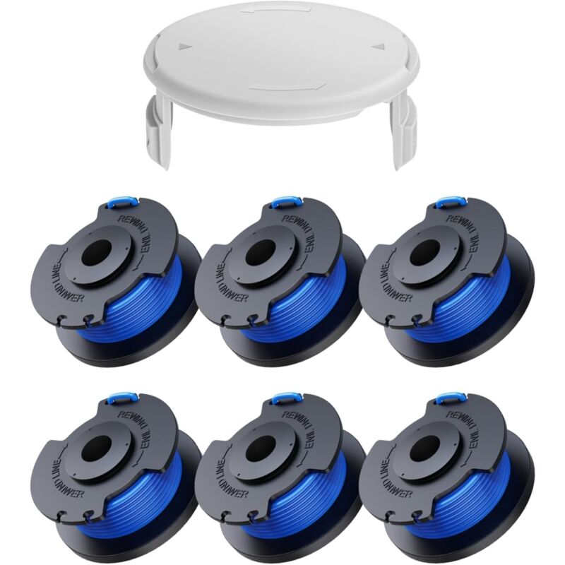 foto del prodotto coocheer confezione da 6 bobine di ricambio per decespugliatore ryobi one ac14rl3a 18v, 24v, 40v, diametro bobina 1,6 mm, lunghezza 20,11 m 6