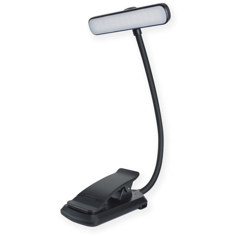 foto del prodotto coocheer lampada da lettura a 24 led, lampada da lettura ricaricabile con clip, protezione per gli occhi, regolazione continua della luminosit , 3