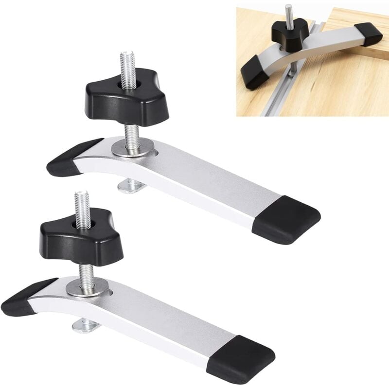 foto del prodotto coocheer set di 2 morsetti a t in alluminio, morsetti a t, clip di fissaggio in lega di acciaio ad alta velocit per utensili per lavorazione del