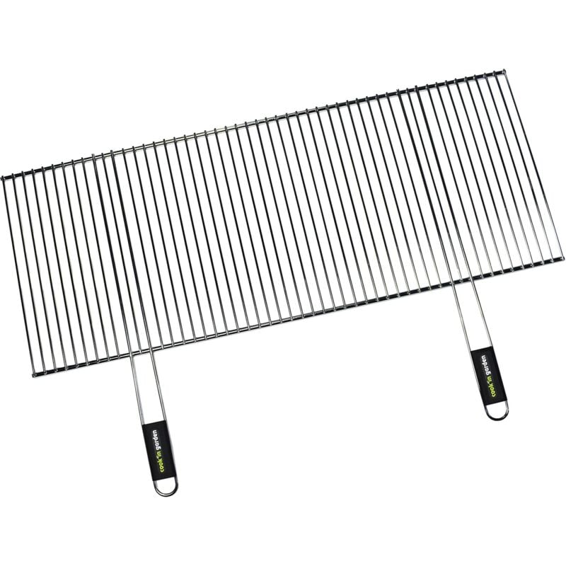 foto del prodotto cook in garden griglia regolabile per barbecue in acciaio cromato manici soft touch resistente alle fiamme e alte temperature 100 x 40 cm a