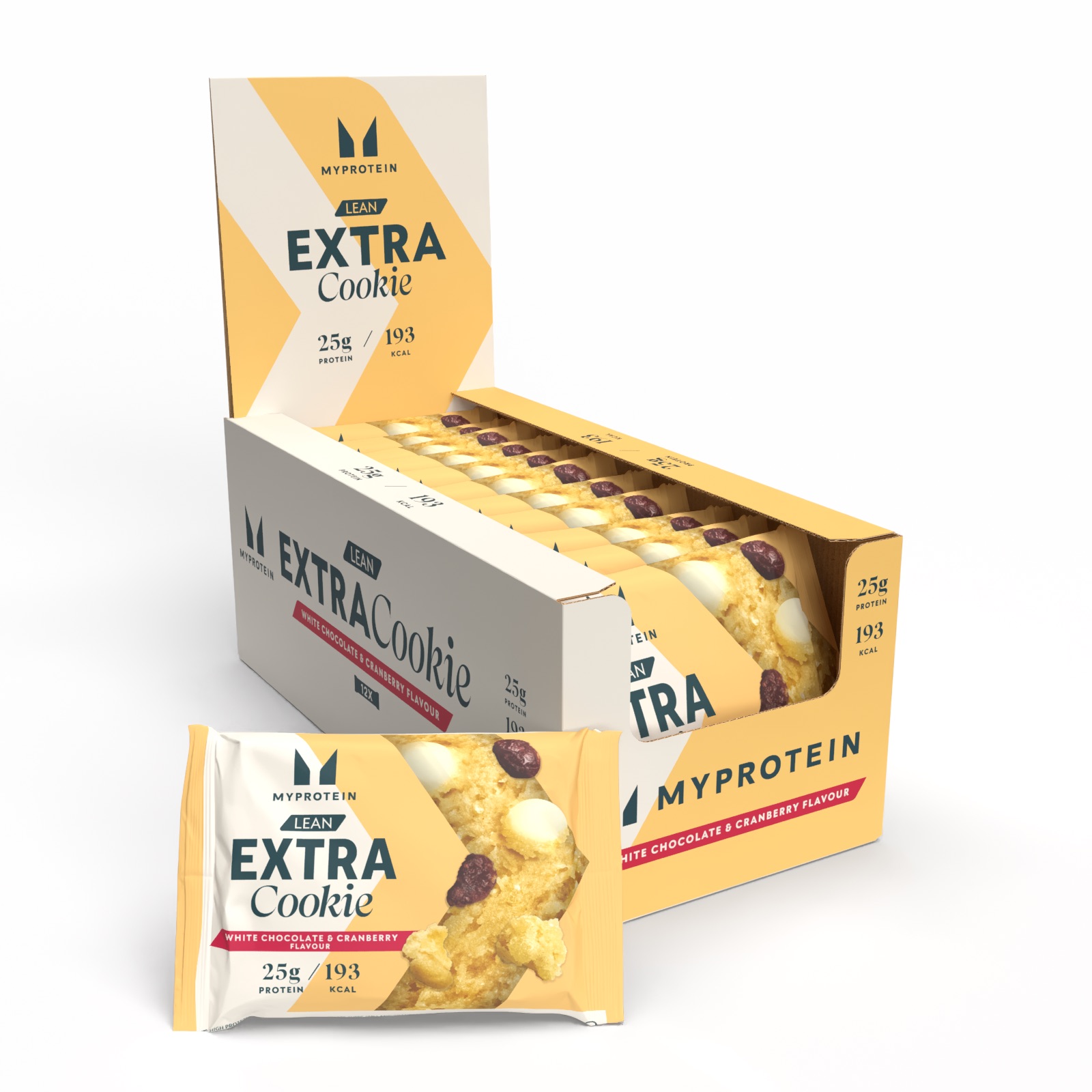 foto del prodotto cookie proteico light mirtillo rosso e cioccolato bianco
