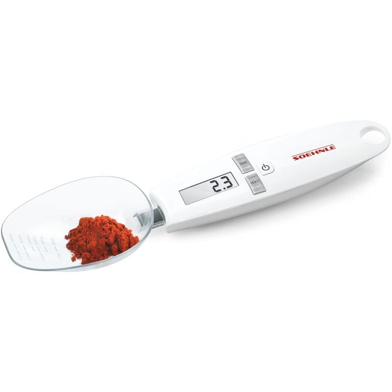 foto del prodotto cooking star bilancia cucina digitale a cucchiaio, bilancia da cucina con ripartizione a 0,1 g e portata max di 500 g, bilancia pesa alimenti