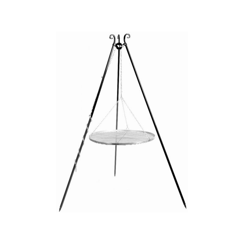 foto del prodotto cookking barbecue treppiede da 180 cm con griglia in acciaio inox da 70 cm