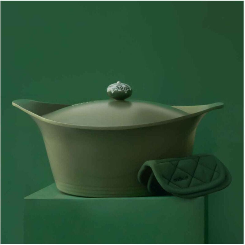 foto del prodotto cookut cocotte con coperchio felce 28 cm