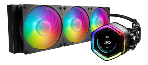 foto del prodotto cooler dissipatore a liquido 3 ventole mobius 120 argb schermo lcdpersonalizzabile da 2.1 pollici