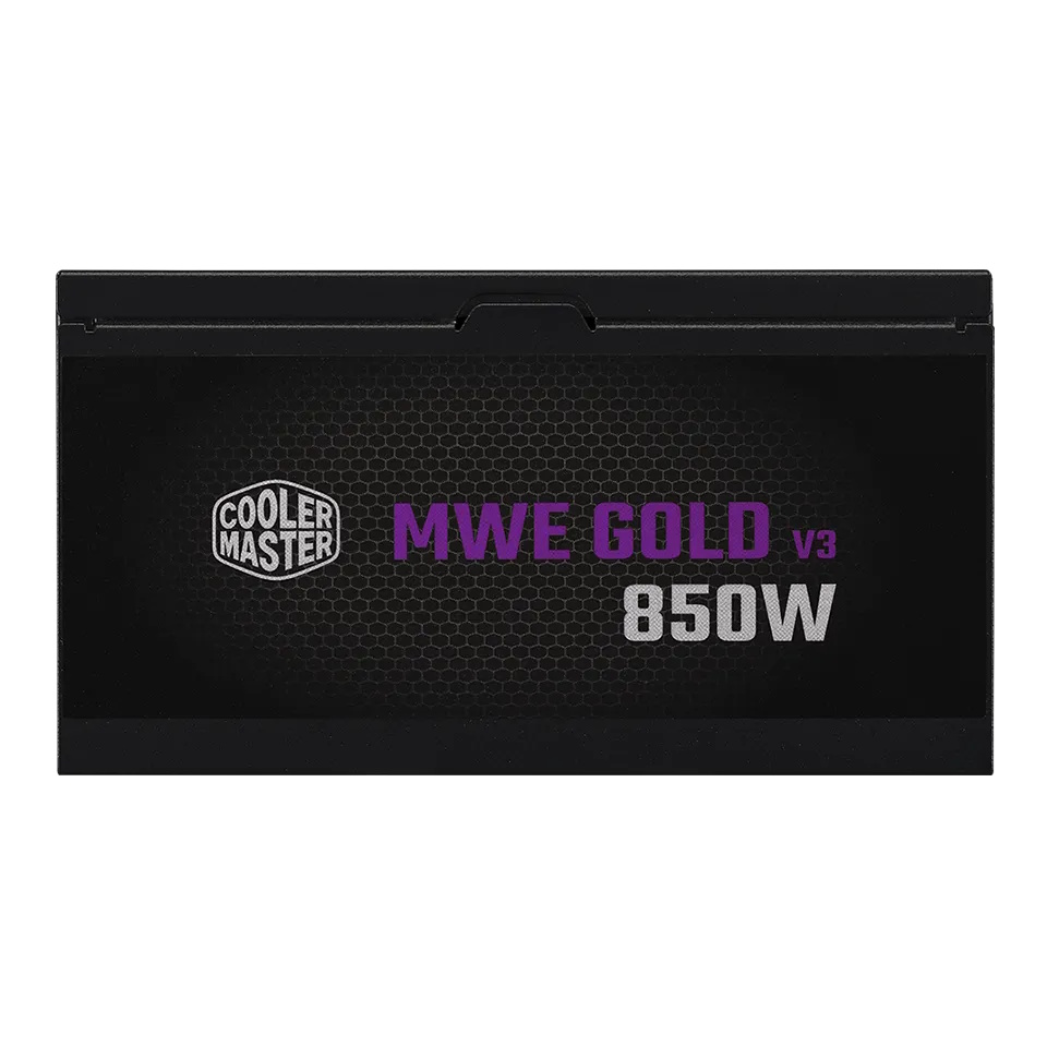 foto del prodotto cooler master alimentatore mwe gold 850 v3, 850w 80 gold non modulare atx 3.1 ventola 120mm, gar 5 a