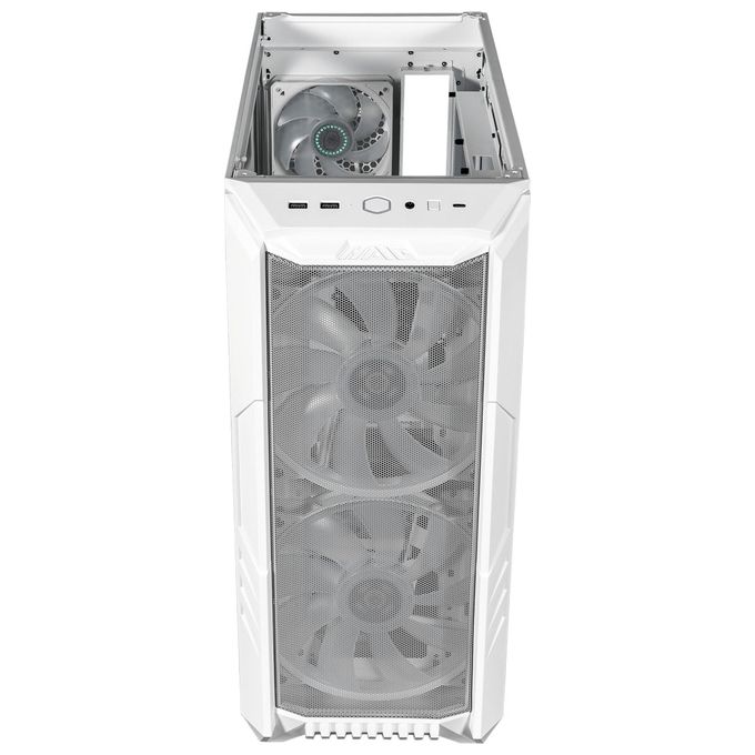 foto del prodotto cooler master case haf500 mid tower e atx argb side panel bianco