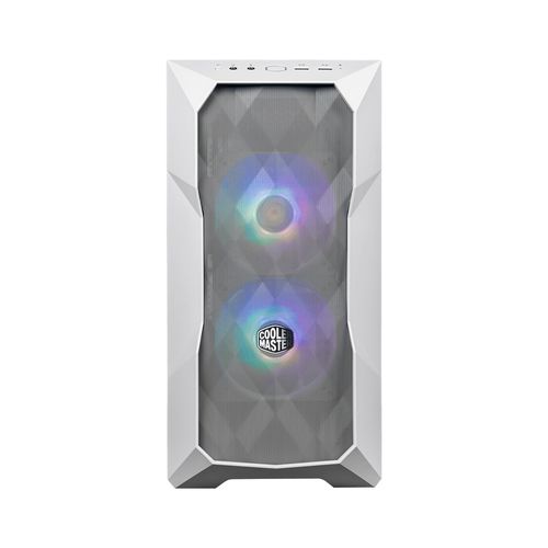 foto del prodotto cooler master case masterbox td300 mesh white argb, side panel, mid tower, micro atx mini itx