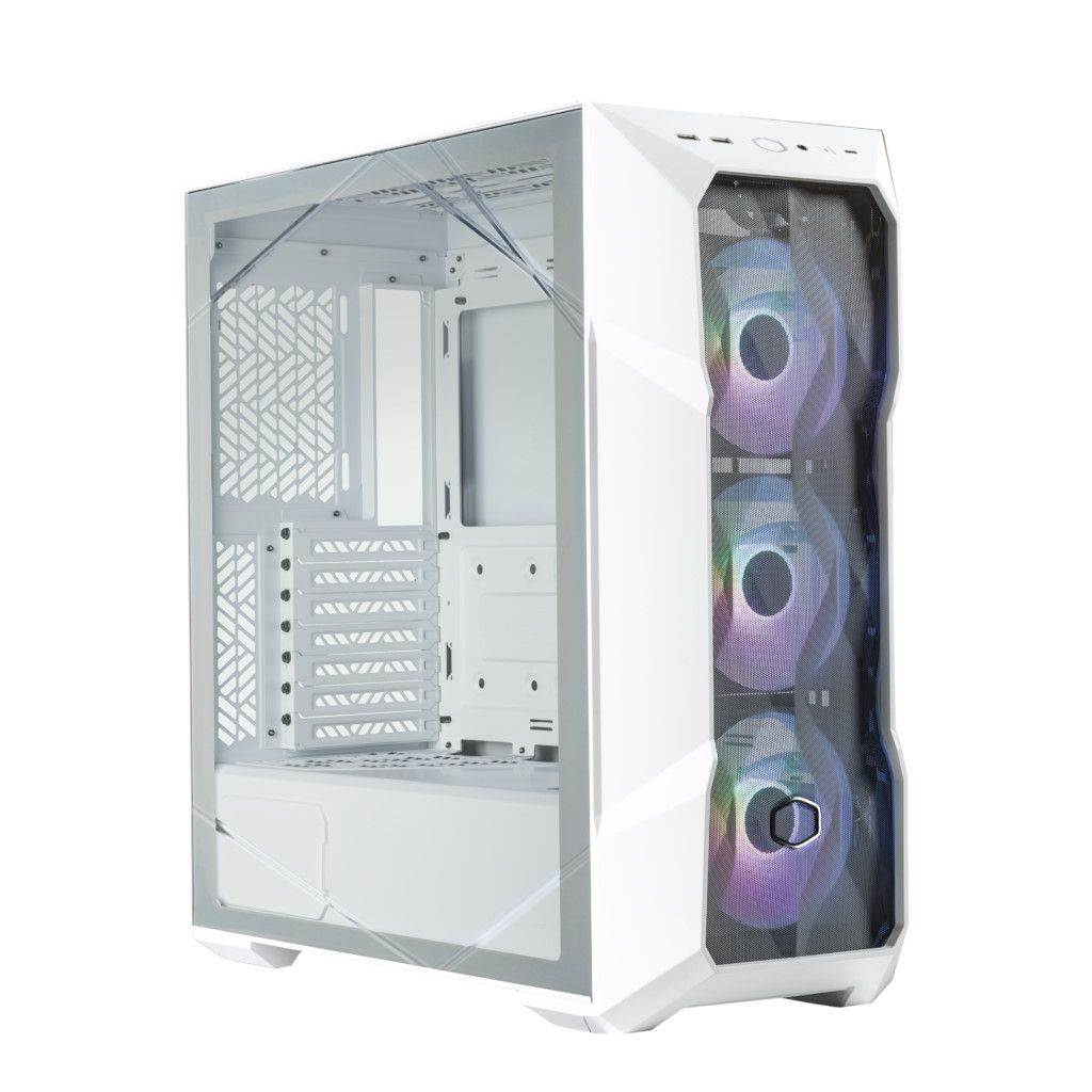 foto del prodotto cooler master case masterbox td500 mesh v2 white side panel cabinet gaming mid tower micro at