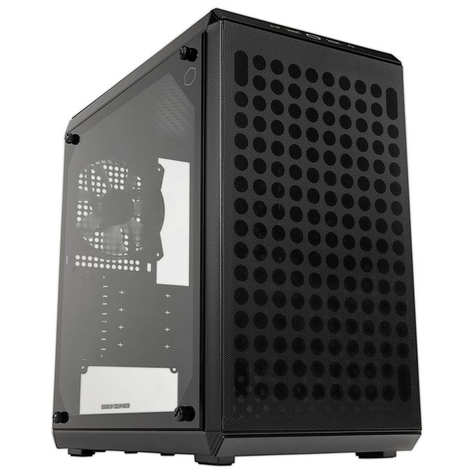 foto del prodotto cooler master masterbox q300l v2 case mini-tower matx 1 ventola posteriore 120mm pannello vetro temperato routing pulito opzioni raffreddamento multiple e usb 3.2 gen 2x2 type-c 20 gb-s