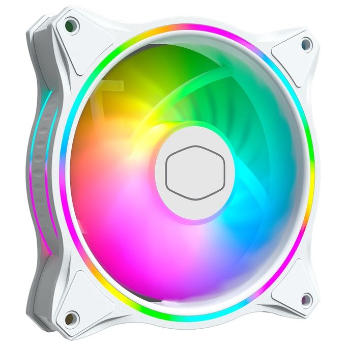 foto del prodotto cooler master masterfan mf120 halo 3in1 white edition ventilatore 12cm bianco 3 pezzi