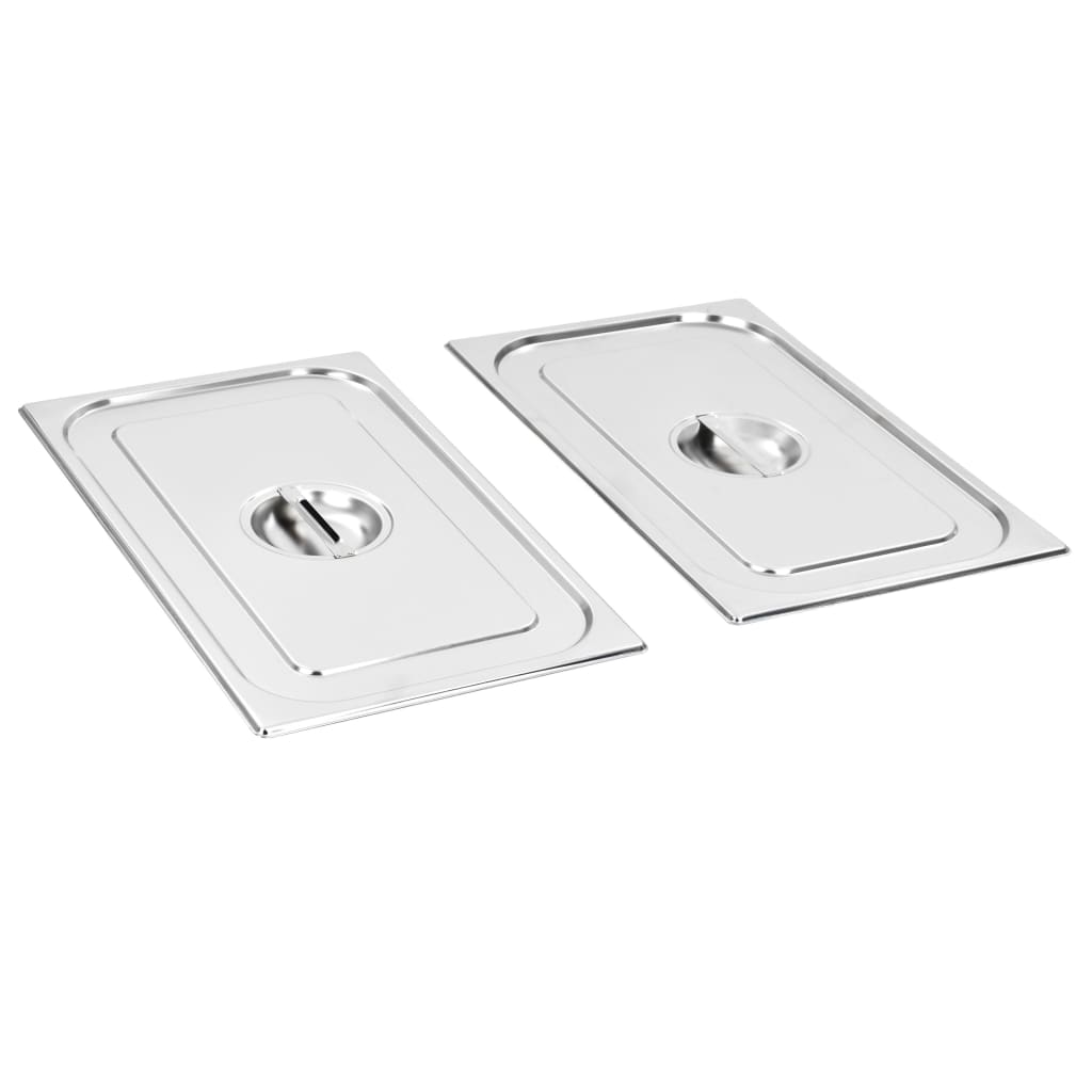 foto del prodotto coperchi per contenitori alimentari gn 1 1 2 pz in acciaio inox cod mxl 78404