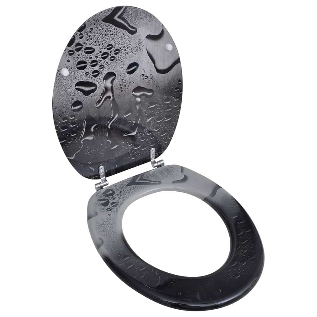 foto del prodotto coperchio da toilette in mdf con modello gocce d'acqua cod mxl 53215