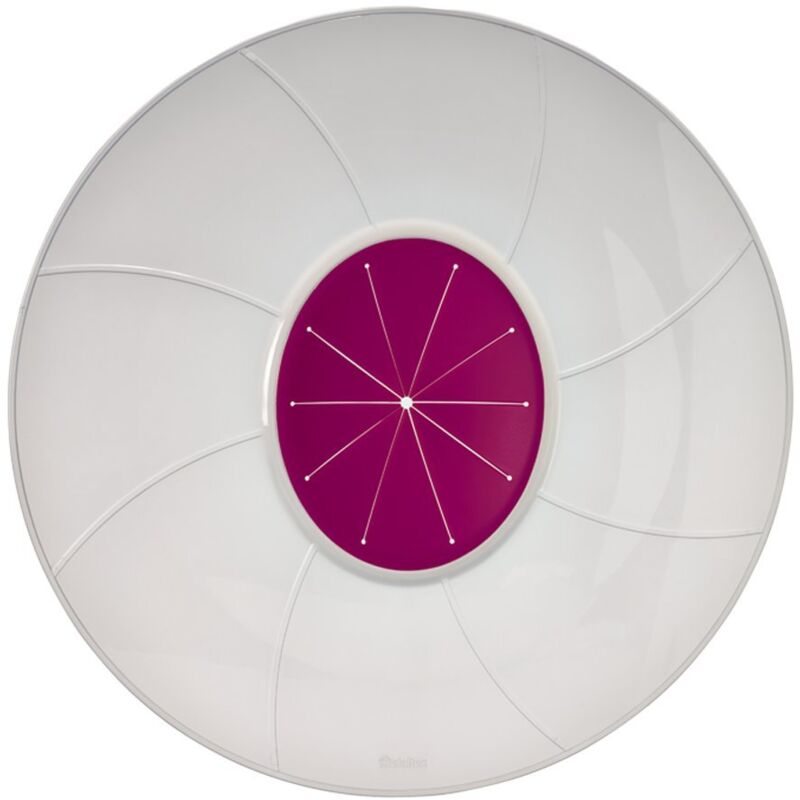 foto del prodotto coperchio di protezione antischizzi, bianco rosa, 32 cm metaltex