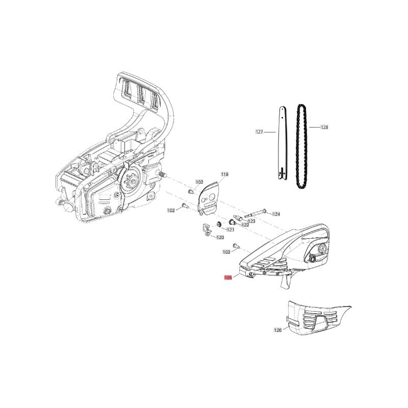 foto del prodotto coperchio frizione originale bluebird motosega csp 280t csp 280tc csp280t 125