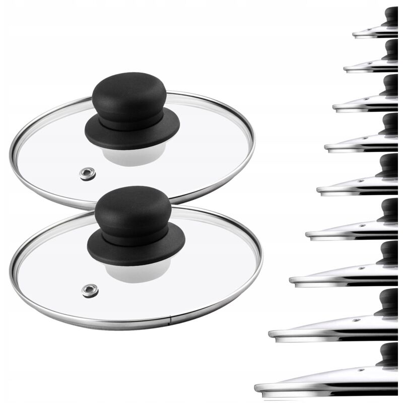 foto del prodotto coperchio in vetro 14 cm resistente al calore universale 2 pz kadax