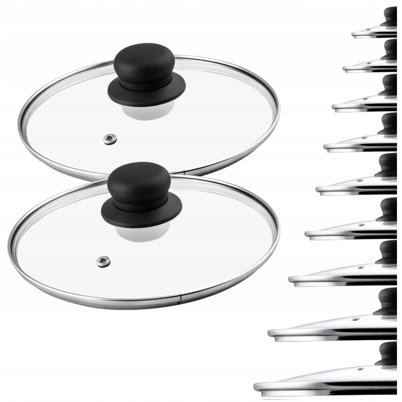 foto del prodotto coperchio in vetro 20 cm resistente al calore universale 2 pz kadax