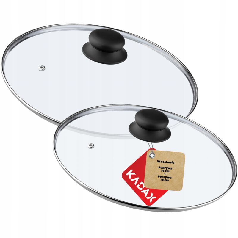 foto del prodotto coperchio in vetro per pentola e padella 28 cm 30 cm kadax
