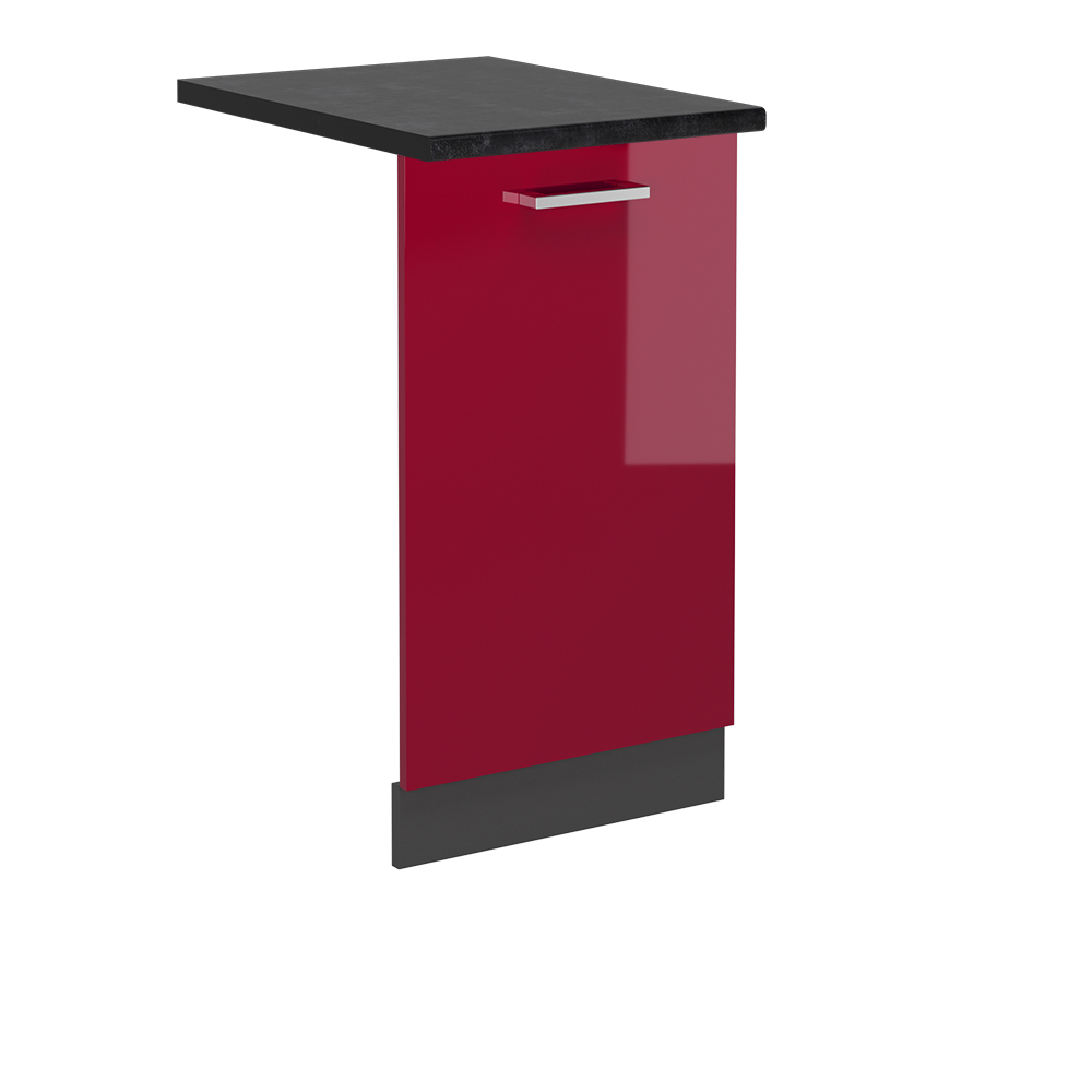 foto del prodotto coperchio per lavastoviglie r line, rosso bordeaux lucido, 45 cm , pl antracite vicco