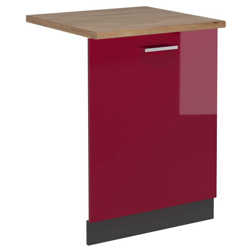 foto del prodotto coperchio per lavastoviglie r line, rosso bordeaux lucido, 60 cm , pl rovere, vicco