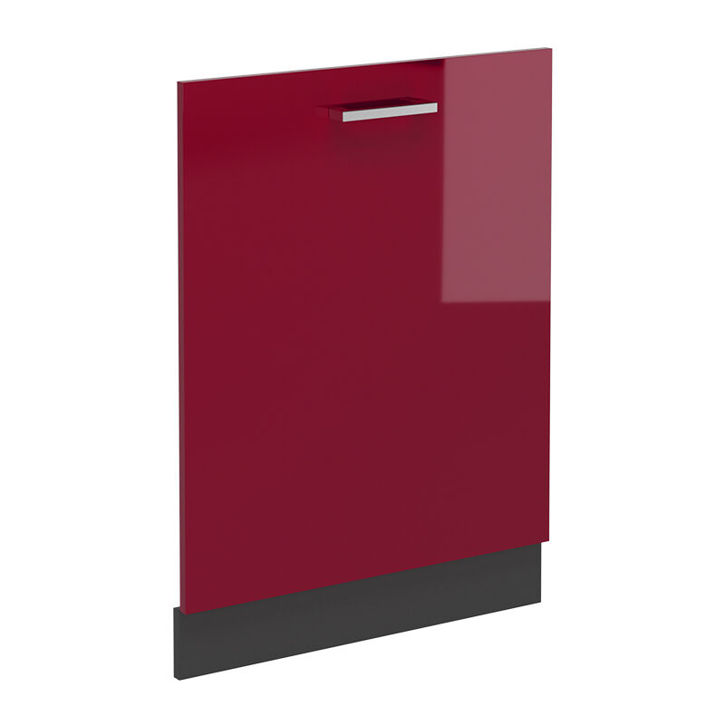 foto del prodotto coperchio per lavastoviglie r line, rosso bordeaux lucido, 60 cm senza piano di lavoro vicco
