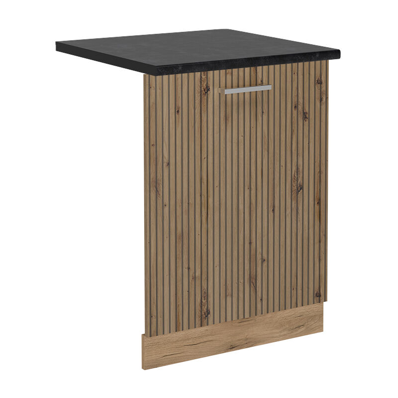 foto del prodotto coperchio per lavastoviglie r line, rovere artigianale, 60 cm , pl antracite vicco