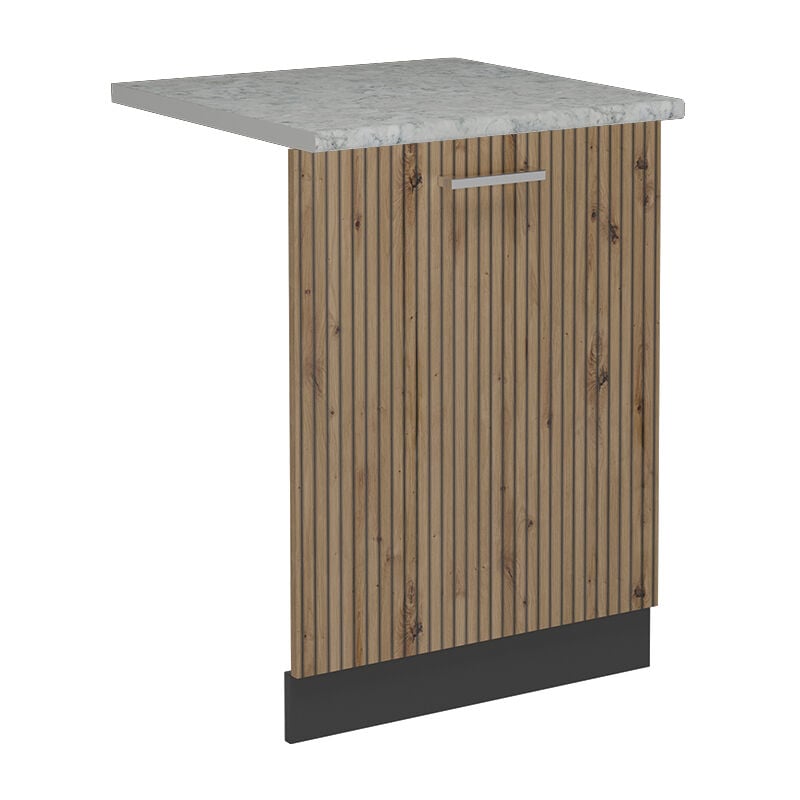 foto del prodotto coperchio per lavastoviglie r line, rovere artigianale, 60 cm , pl marmo vicco