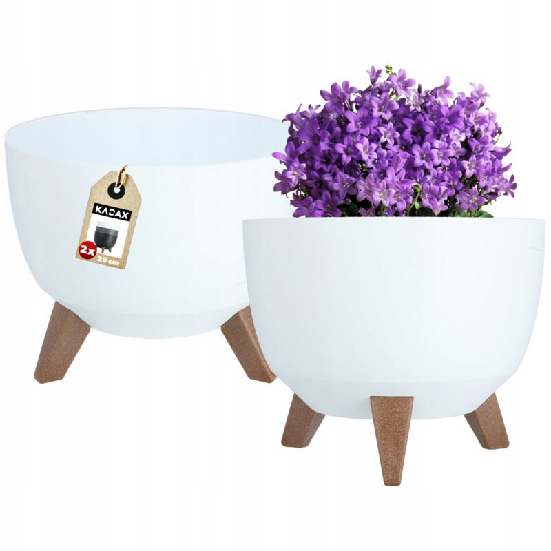 foto del prodotto coperchio per vaso da fiori inserto per ciotola 29 cm bianco 2 pz kadax