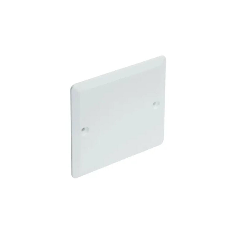 foto del prodotto coperchio quadrato a vite 85x85mm per cassetta da incasso diametro 67mm.